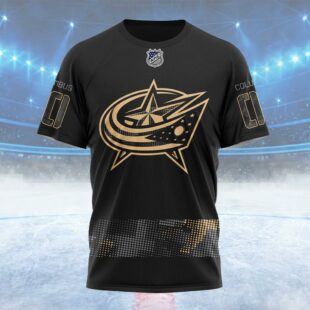 NHL Columbus Blue Jackets Personalized Military Appreciation Design Custom Name T Shirt, NHL Shirt