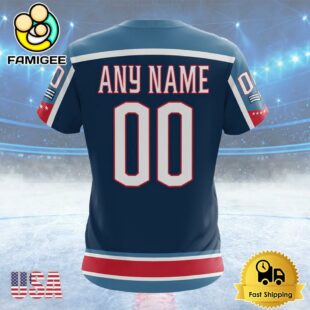 NHL Columbus Blue Jackets Special Reverse Retro Design Concept Custom T Shirt, Columbus Blue Jackets Shirt