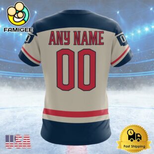 NHL Columbus Blue Jackets Special Throwback Design Custom T Shirt, Columbus Blue Jackets Shirt
