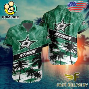 NHL Dallas Stars Coconut Tree Hawaiian Shirt
