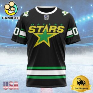 NHL Dallas Stars Special Colour Rush Design Custom T Shirt, Dallas Stars Shirt