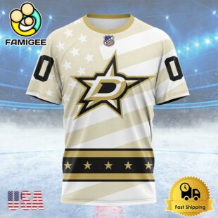 NHL Dallas Stars Special Military Appreciation Design Custom T Shirt, Dallas Stars Shirt