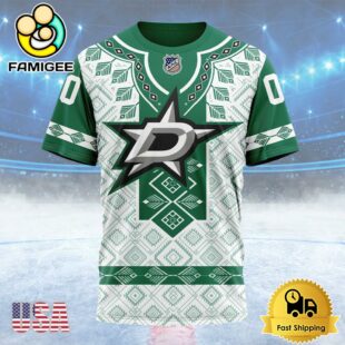 NHL Dallas Stars Special Native Heritage Design Custom T Shirt, Dallas Stars Shirt