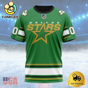 NHL Dallas Stars Special Reverse Retro Design Concept Custom T Shirt, Dallas Stars Shirt