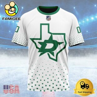 NHL Dallas Stars Special Whiteout Design Custom T Shirt, Dallas Stars Shirt