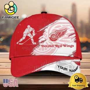 NHL Detroit Red Wings Bold Distressed Artwork Personalized 3D Cap