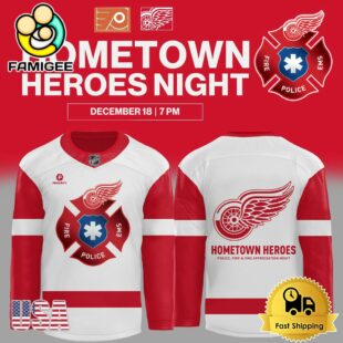 NHL Detroit Red Wings Hometown Heroes Night Hockey Jersey