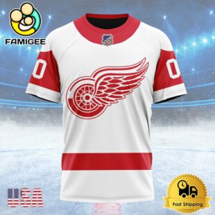 NHL Detroit Red Wings Personalized Away Kits Custom T Shirt, Detroit Red Wings Shirt