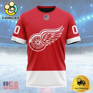 NHL Detroit Red Wings Personalized Home Kits Custom T Shirt, Detroit Red Wings Shirt