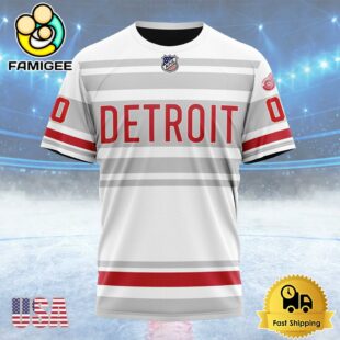 NHL Detroit Red Wings Special Colour Rush Design Custom T Shirt, Detroit Red Wings Shirt