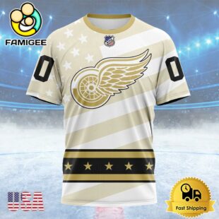 NHL Detroit Red Wings Special Military Appreciation Design Custom T Shirt, Detroit Red Wings Shirt