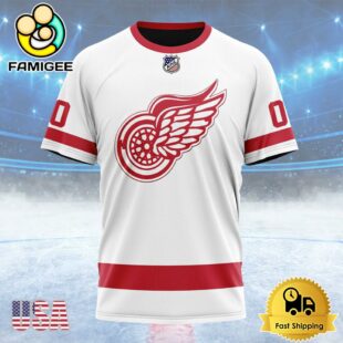 NHL Detroit Red Wings Special Throwback Design Custom T Shirt, Detroit Red Wings Shirt