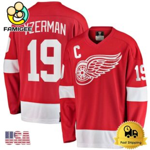 NHL Detroit Red Wings Steve Yzerman L Red Limited Hockey Jersey, Detroit Red Wings Jersey