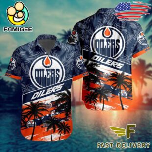 NHL Edmonton Oilers Coconut Tree Hawaiian Shirt