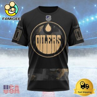 NHL Edmonton Oilers Personalized Military Appreciation Design Custom T Shirt, Edmonton Oilers Shirt