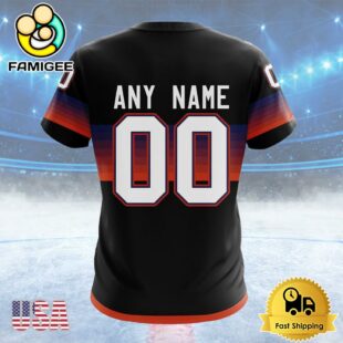 NHL Edmonton Oilers Special Black And Gradient Design Custom T Shirt, Edmonton Oilers Shirt