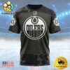 NHL Edmonton Oilers Special Black Camo Design For Veterans Day Custom T Shirt, Edmonton Oilers Shirt