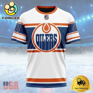 NHL Edmonton Oilers Special Colour Rush Design Custom T Shirt, Edmonton Oilers Shirt