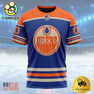 NHL Edmonton Oilers Special Throwback Design Custom T Shirt, Edmonton Oilers Shirt