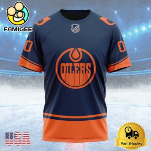 NHL Edmonton Oilers Special Two-tone Design Custom T Shirt, Edmonton Oilers Shirt