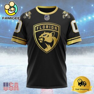 NHL Florida Panthers Special Black And Gold Design Custom T Shirt, Florida Panthers Shirt