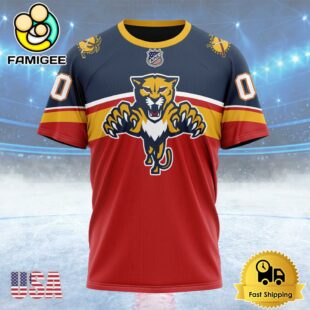 NHL Florida Panthers Special Colour Rush Design Custom T Shirt, Florida Panthers Shirt