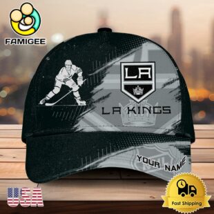 NHL LA Kings Bold Distressed Artwork Personalized 3D Cap