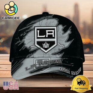 NHL LA Kings Dynamic Hockey Emblem Custom Name 3D Printed Cap