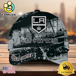 NHL LA Kings Explosive Grunge Logo 3D Print Cap