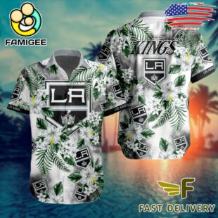 NHL Los Angeles Kings Hibiscus Hawaiian Shirt