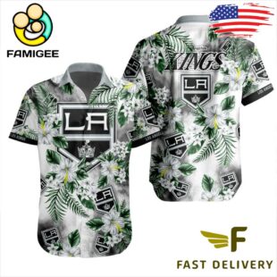 NHL Los Angeles Kings Hibiscus Hawaiian Shirt