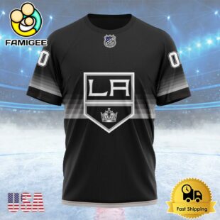 NHL Los Angeles Kings Special Black And Gradient Design Custom T Shirt, Los Angeles Kings Shirt