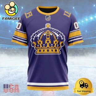 NHL Los Angeles Kings Special Colour Rush Design Custom T Shirt, Los Angeles Kings Shirt