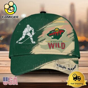 NHL Minnesota Wild Bold Distressed Artwork Personalized 3D Cap