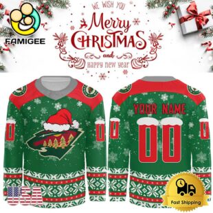 NHL Minnesota Wild Christmas Custom Hockey Jersey