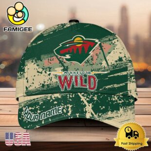 NHL Minnesota Wild Explosive Grunge Logo 3D Print Cap