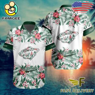 NHL Minnesota Wild Floral Hawaiian Shirt