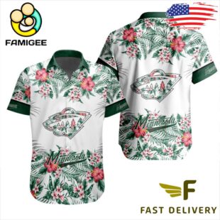NHL Minnesota Wild Floral Hawaiian Shirt
