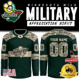 NHL Minnesota Wild Military Appreciation Night Hockey Jersey