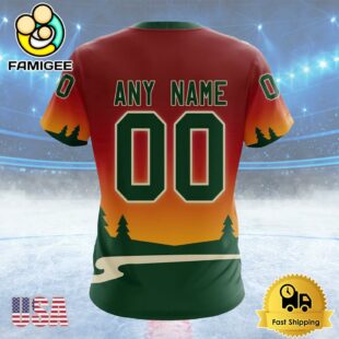 NHL Minnesota Wild New Gradient Series Concept Custom T Shirt, Minnesota Wild Shirt
