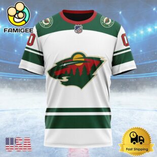 NHL Minnesota Wild Personalized Away Kits Custom T Shirt, Minnesota Wild Shirt