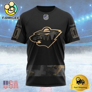 NHL Minnesota Wild Personalized Military Appreciation Design Custom T Shirt, Minnesota Wild Shirt