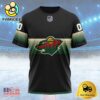 NHL Minnesota Wild Special Black And Gradient Design Custom T Shirt, Minnesota Wild Shirt
