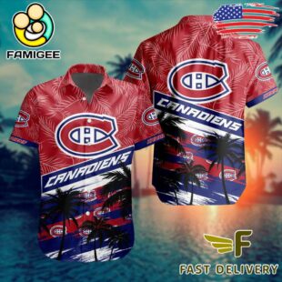 NHL Montreal Canadiens Coconut Tree Hawaiian Shirt