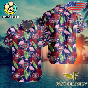 NHL Montreal Canadiens Flamingo Hawaiian Shirt