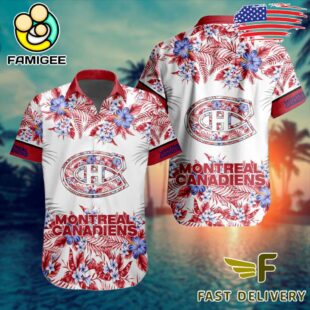 NHL Montreal Canadiens Floral Hawaiian Shirt