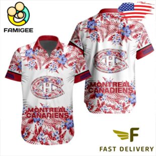 NHL Montreal Canadiens Floral Hawaiian Shirt