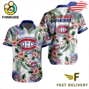 NHL Montreal Canadiens Hibiscus Hawaiian Shirt
