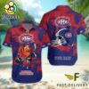 NHL Montreal Canadiens Hockey Mascot Custom Name Hawaiian Shirt