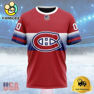 NHL Montreal Canadiens New Gradient Series Concept Custom T Shirt, Montreal Canadiens Shirt